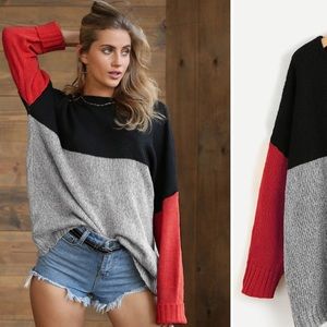 Color block sweater